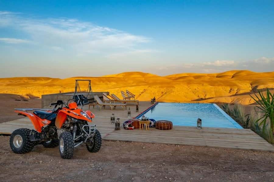 Marrakech: Agafay Desert Quad Biking Tour with Dinner-Show - Learning the quad before reaching the open desert