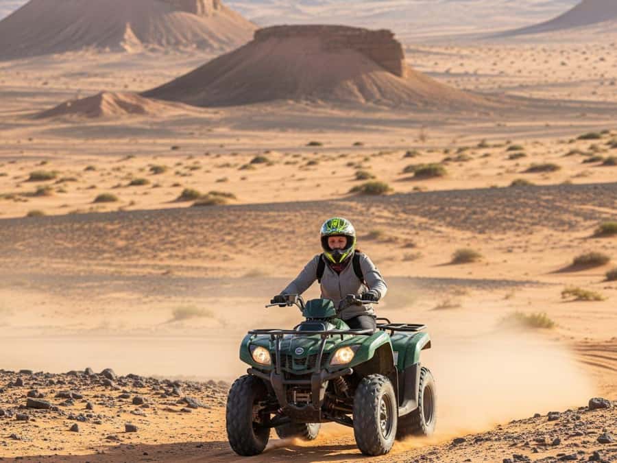 Marrakech: Agafay Desert Quad Biking Tour with Dinner-Show - Music, campfire, and the final fire show