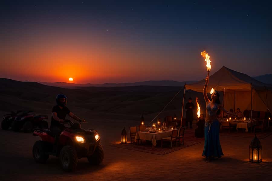 Marrakech: Agafay Desert Quad Biking with Dinner Show - Leaving Marrakech for Agafay