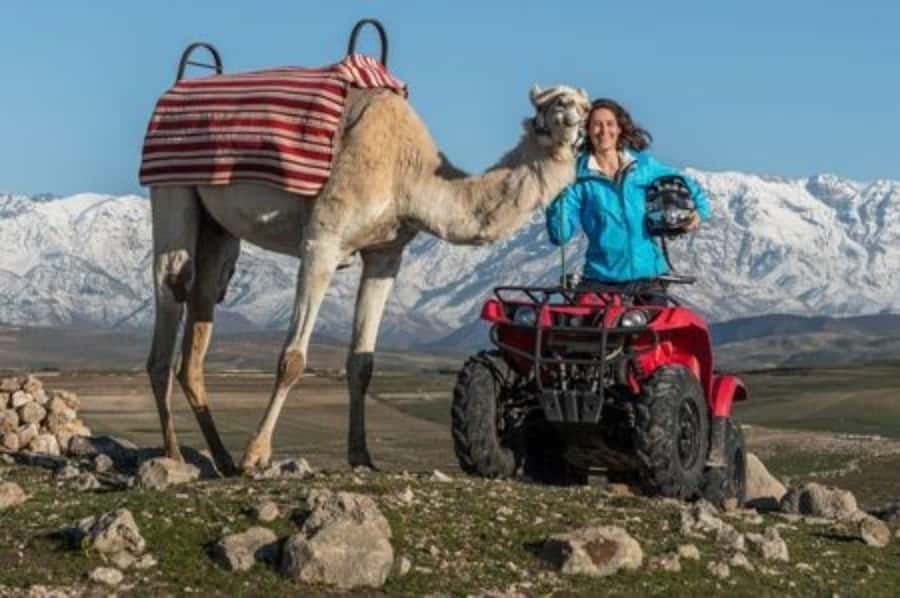 Marrakech: Agafay Desert Quad Biking with Dinner & Show - Getting comfortable on the shared quad