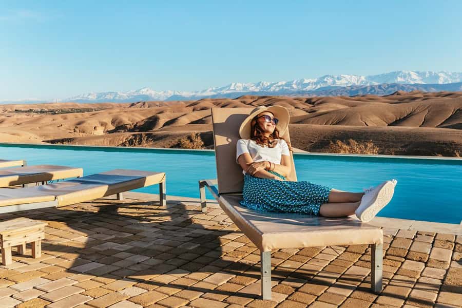 Marrakech: Agafay Desert Retreat, Tent, Dinner, Show & Pool - Private tent comfort and shared sleeping