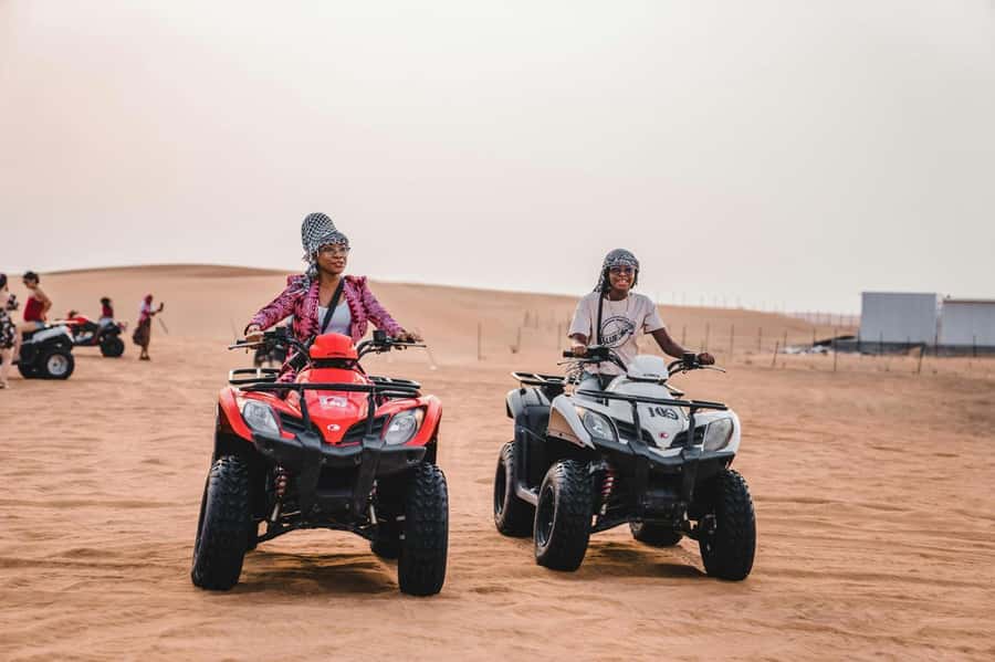 Marrakech: Agafay Desert Tour Quad bike & Dinner fire show - Dinner beside the campfire