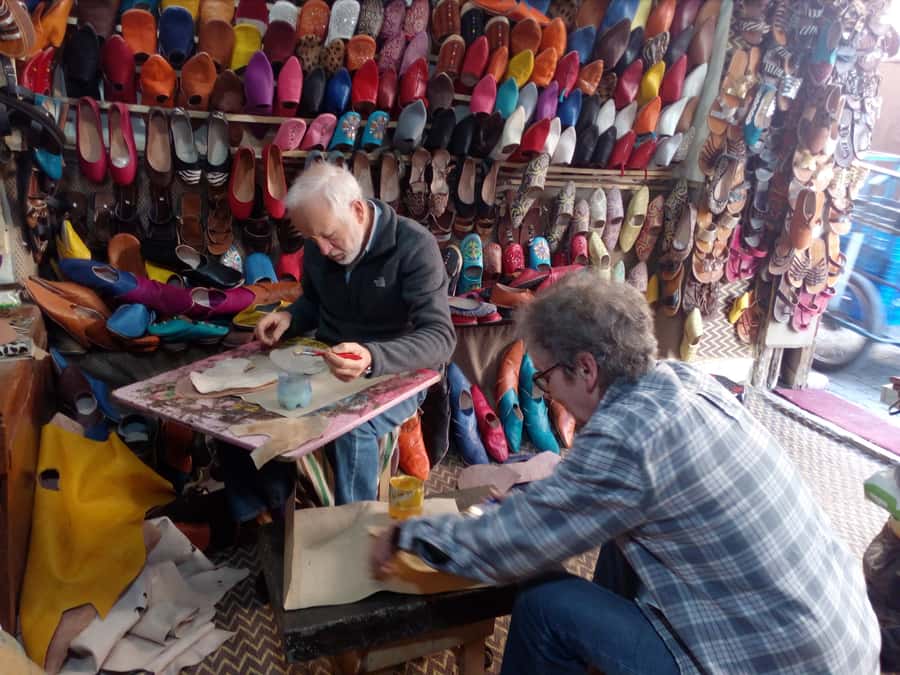 Marrakech: Babouch Making Workshop in the Medina - Choosing leather, color, and the shape of your slippers