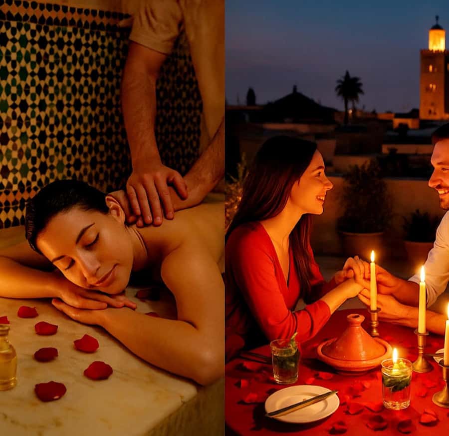 Marrakech: Blissful Spa Escape & Romantic Candlelight Dinner - From Medina doorway to hammam calm