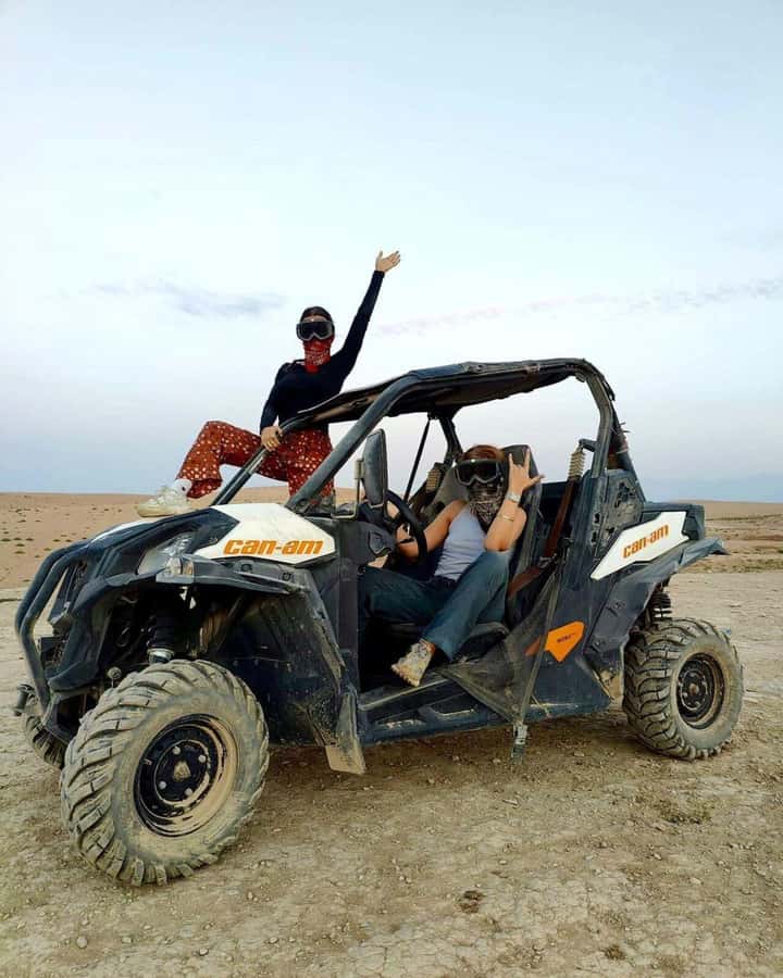 Marrakech: Buggy Ride, Pool & Dinner Show in Agafay Desert - Moroccan dinner under the night sky