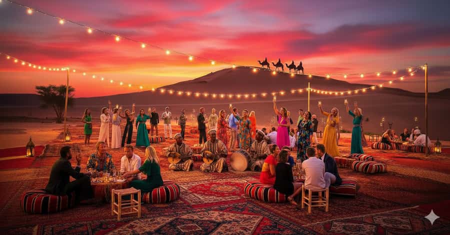 Marrakech: Camel Ride, Dinner, Pool, and Fire Show in Agafay - Key points to know before you book