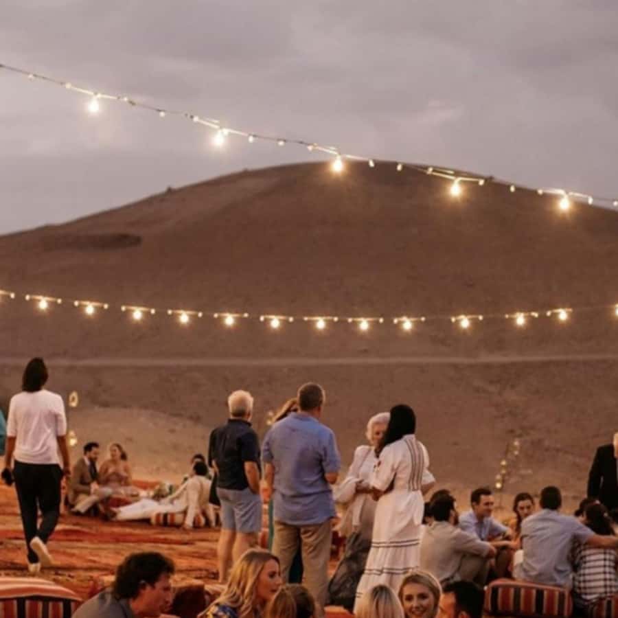 Marrakech: Camel Ride & Sunset Dinner with Fire Show - Arriving at the Berber camp