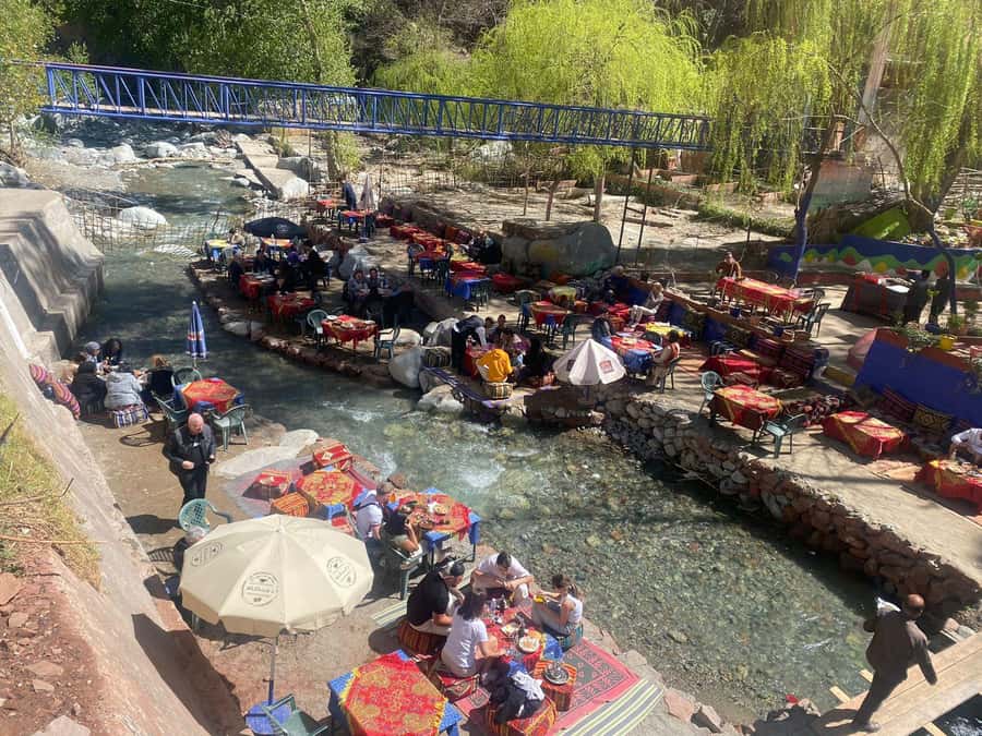 Marrakech: Day Trip To Atlas Mountains Ourika Waterfall - Lunch beside the Ourika River