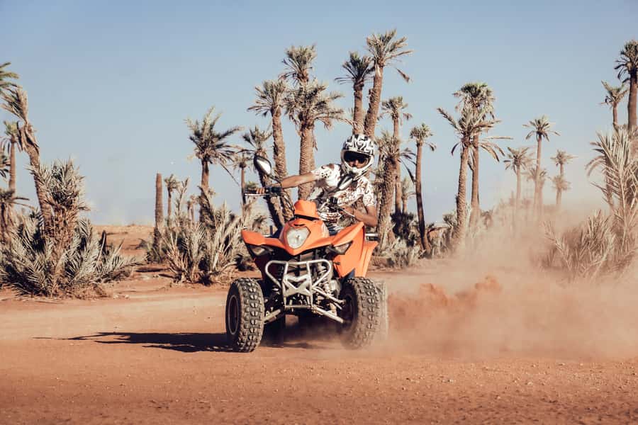 Marrakech: Desert and Palm Grove Quad Tour with Tea - Leaving Marrakech for the Palmeraie