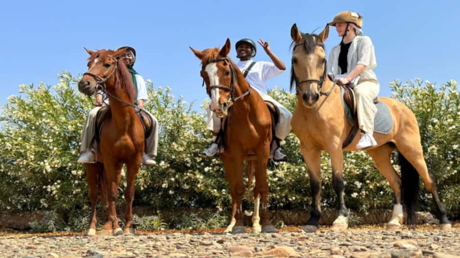 Marrakech: Desert and Palmeraie Horse Riding Tour & Transfer - The eco-lodge and stables set the tone