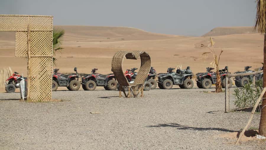 Marrakech Desert Sunset: Quad Biking, Dinner & Fire Show - Music, dancing, and the fire show