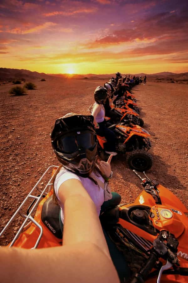 Marrakech Desert Sunset: Quad Biking, Dinner & Fire Show - One hour on the quad bikes