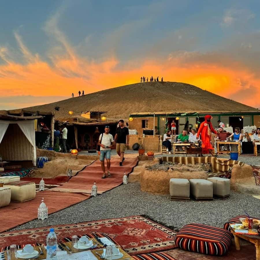 Marrakech: Desert Tour with Dinner, Show and Camel Ride - The camel ride and sunset timing