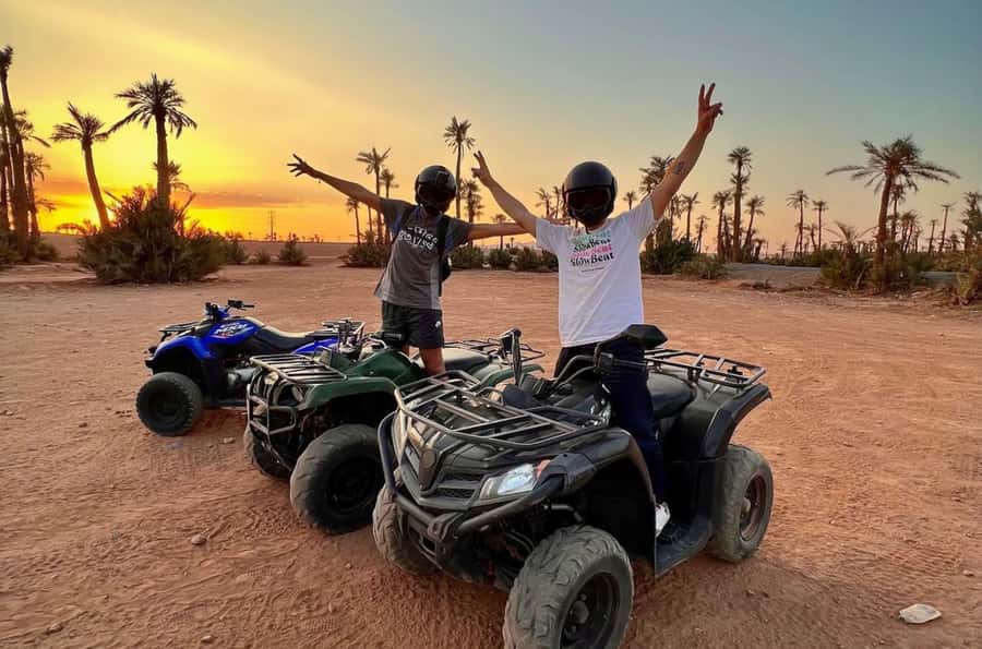 Marrakech: Dunes of the Palmeraie Quad Bike Ride with Tea - Riding through palms, dirt, and open Jbilet country
