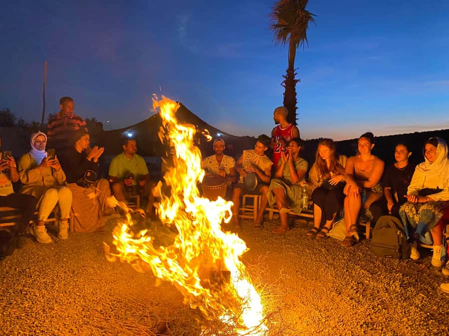 Marrakech: Evening Escape to the Agafay Desert - Mint tea and the first look at the stone desert