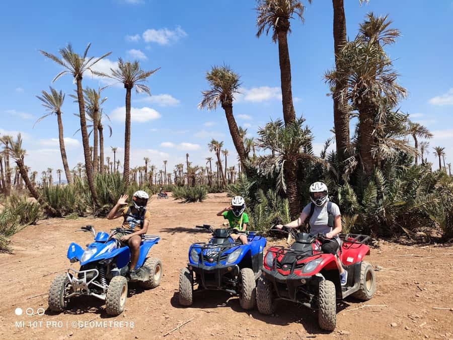 Marrakech, explore the palm grove desert by quad bike - The return through the palm oasis
