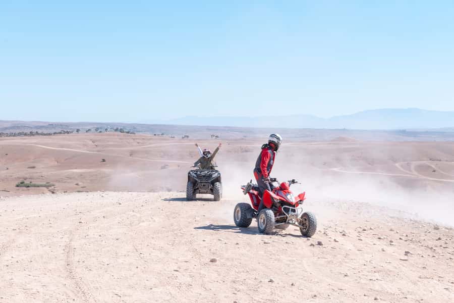 Marrakech: Guided Quad Bike and Camel Ride Tour with Tea - Pickup from Marrakech and the ride to the Palmeraie
