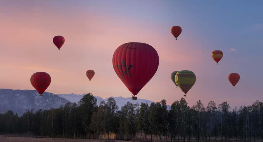 Marrakech: Hot Air Balloon Ride with Breakfast & Transfer - Leaving Marrakech before the heat
