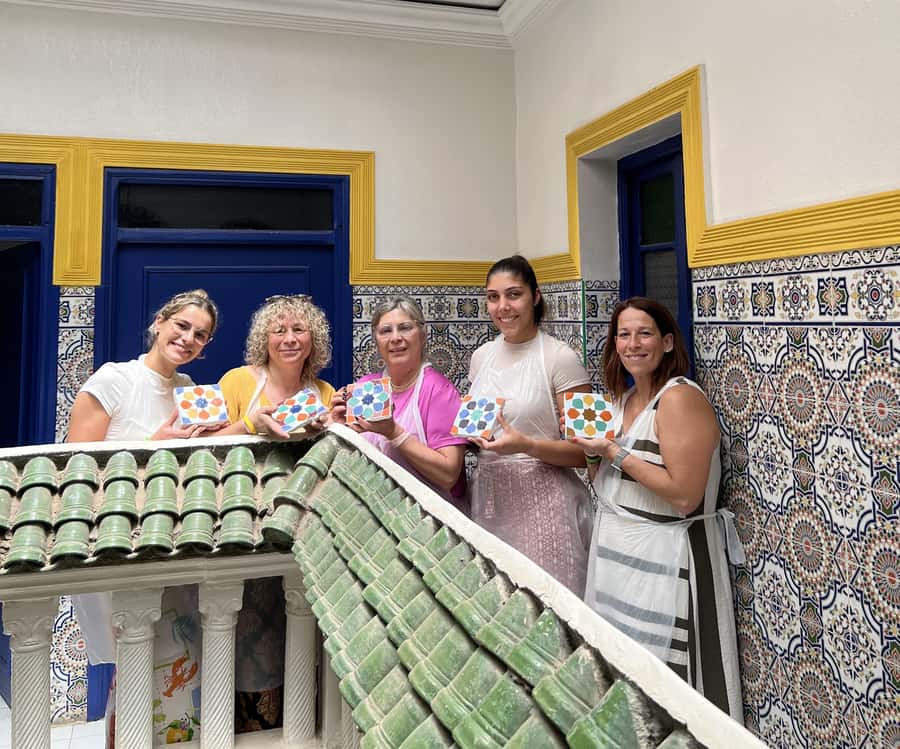 Marrakech: Make Your Own Moroccan Zellige Mosaic Masterpiece - Tea, pastries, and a relaxed pace