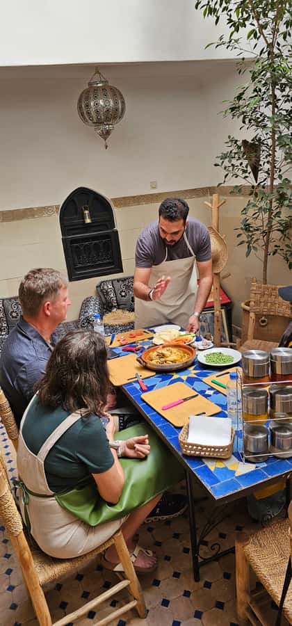 Marrakech: Moroccan Cooking Class with Local Chef - From Café de France to the Medina kitchen