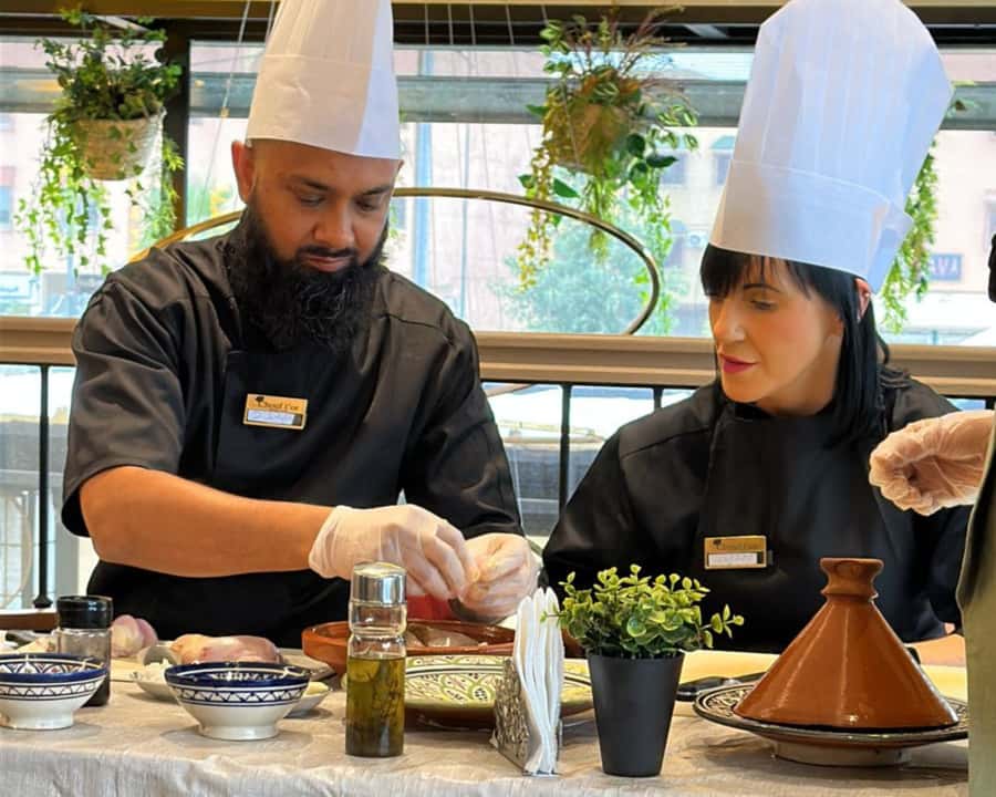 Marrakech: Moroccan Cooking Class with Pickup - Learning tajine from Mourad, Amine, and the kitchen team