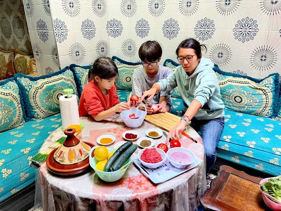 Marrakech: Moroccan Cuisine Cooking Class in Local Home - Chopping, seasoning, and making Moroccan bread