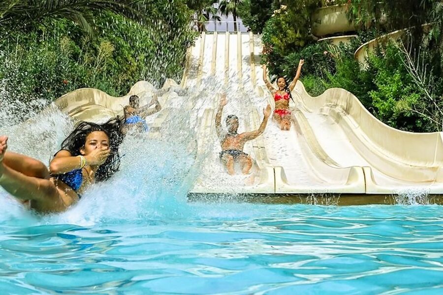 Marrakech: Oasiria Water Park Entrance Ticket - Gardens, shade, and cabanas