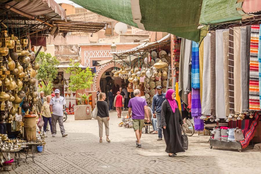 Marrakech: Palace, Museum, Madrasa & Medina Highlights Tour - The souks, from leather to perfume