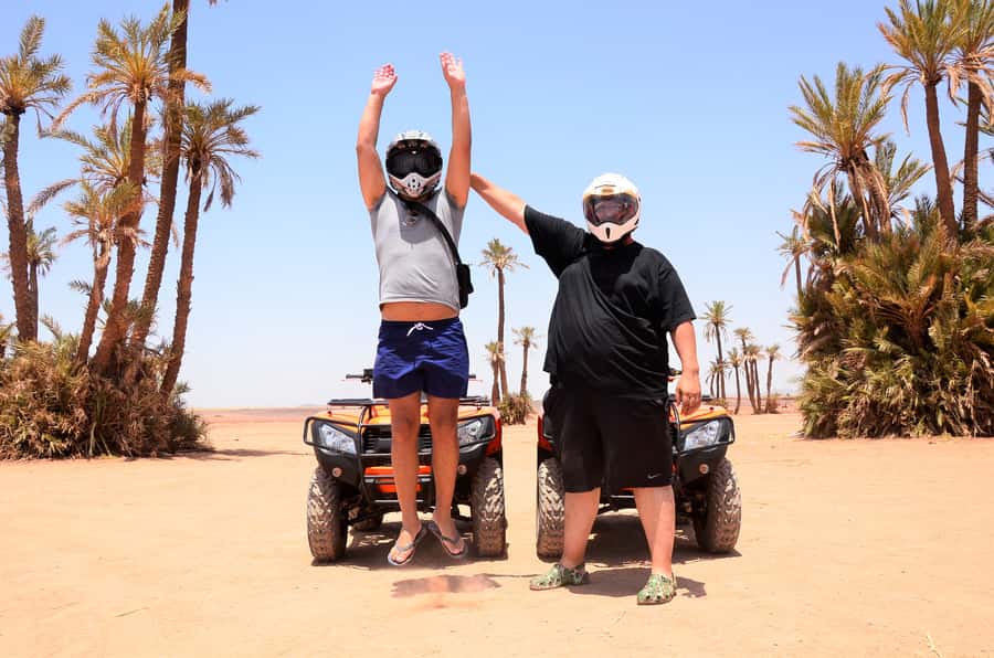 Marrakech: Palmeraie Guided Quad Tour with Tea Break - Guides, pace, and how beginners are handled