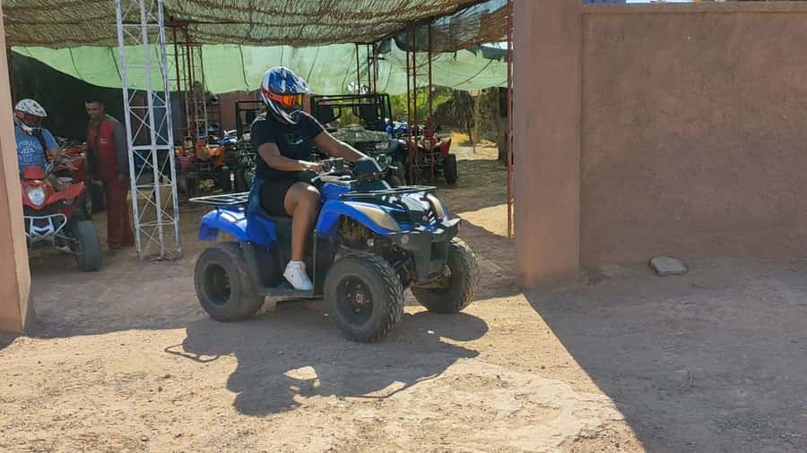 Marrakech: Palmeraie Quad Bike & Traditional Moroccan Spa - Mint tea in a small village