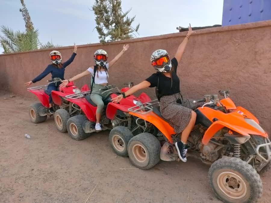 Marrakech: Palmeraie Quad Bike & Traditional Moroccan Spa - Getting used to the quad and the Palmeraie route
