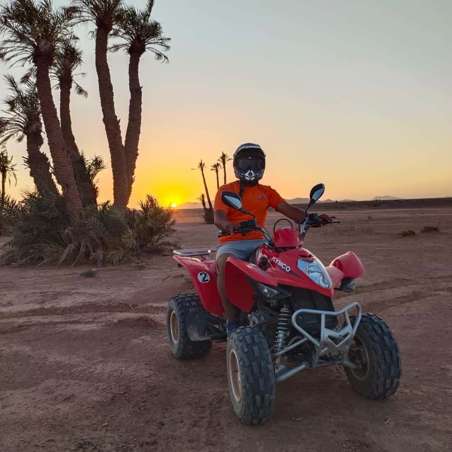 Marrakech: Quad Bike Tour to Palm Oasis and Jbilat Desert - Two hours through palms, rock, and open desert