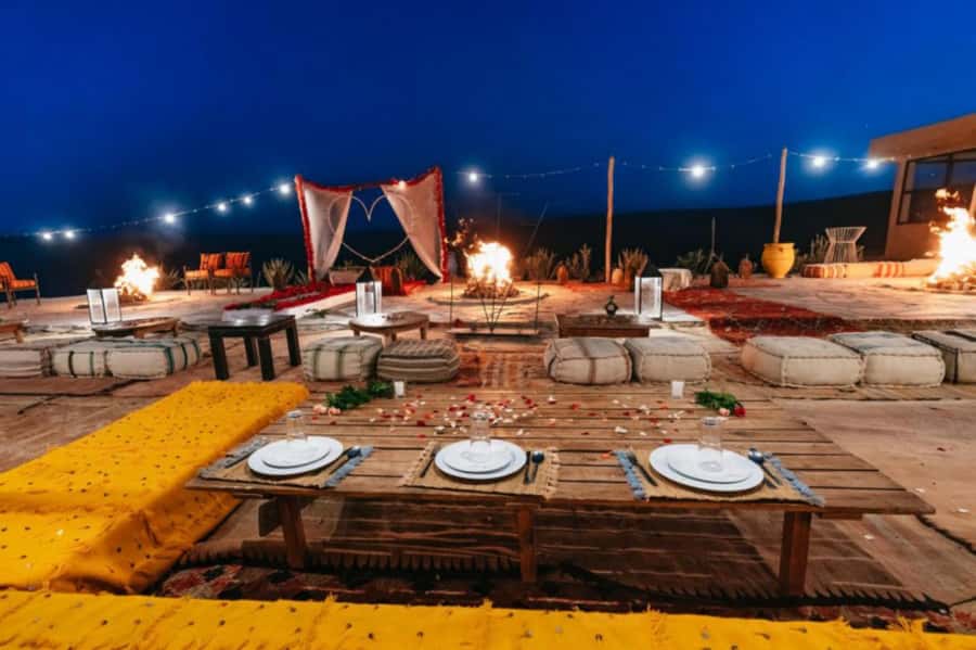 Marrakech: Sunset Dinner in Agafay Desert with Camel Ride - A short camel ride across Agafay