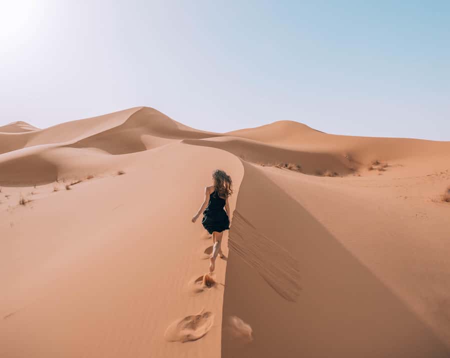 Marrakech to Fes: Quad, Dinner, Camel, 3-Day Desert Tour - Camel riding at Erg Chebbi
