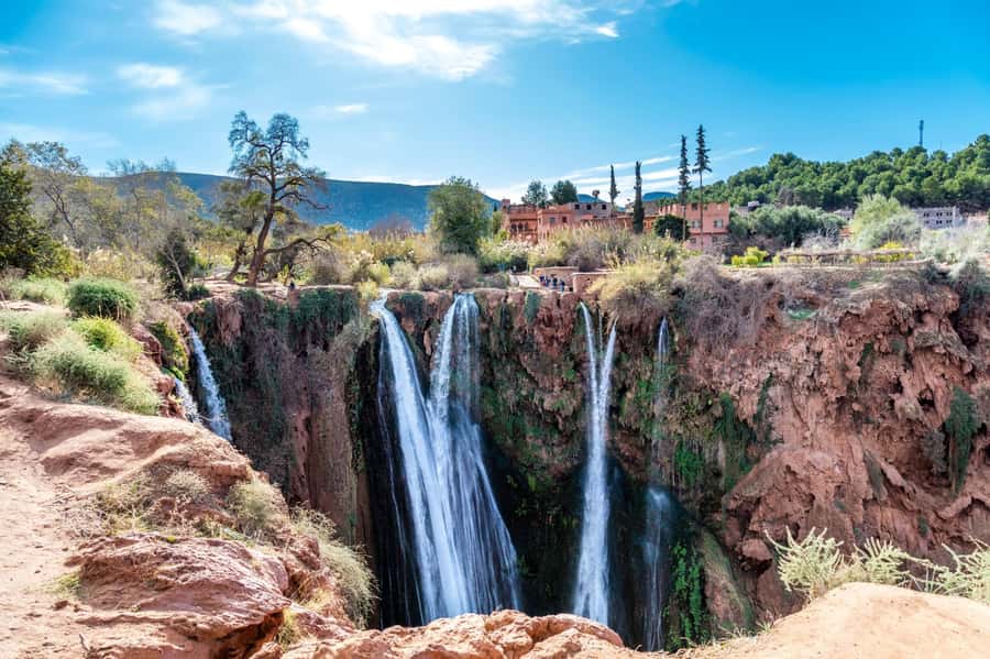 Marrakech to Ouzoud waterfalls day tour - Guide & boat ride - Barbary apes and the orange juice stop