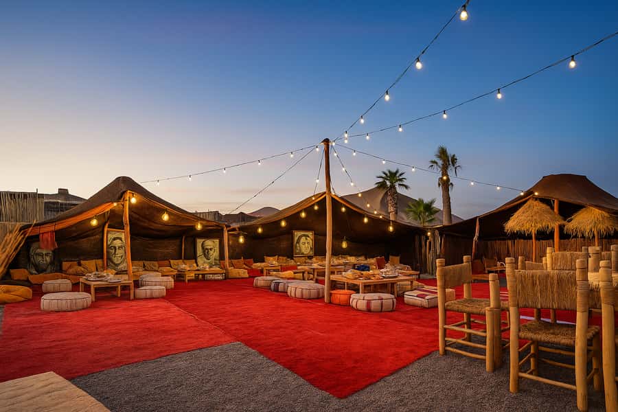 Marrakesh: Agafay Desert Sunset, Camel Ride, and Dinner Show - Berber music, campfire, and the fire show