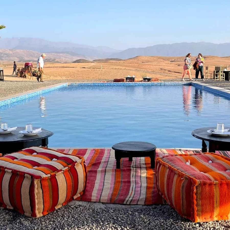 Marrakesh: Agafay Desert Tour with Lunch and Swimming Pool - Hotel pickup and the ride out