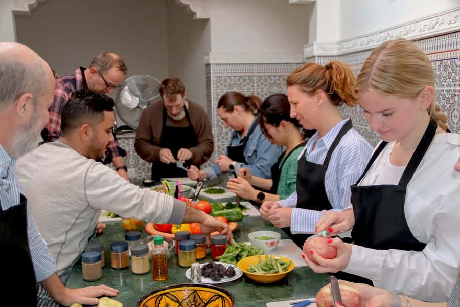 Marrakesh: Moroccan Dishes Cooking Class with a Local Chef - Cooking four tagines and two side dishes