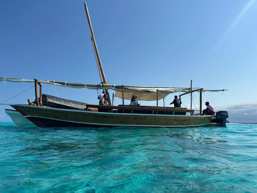 Matemwe: Mnemba Island Dolphin & Snorkeling Boat Trip - Leaving Matemwe for Mnemba Island