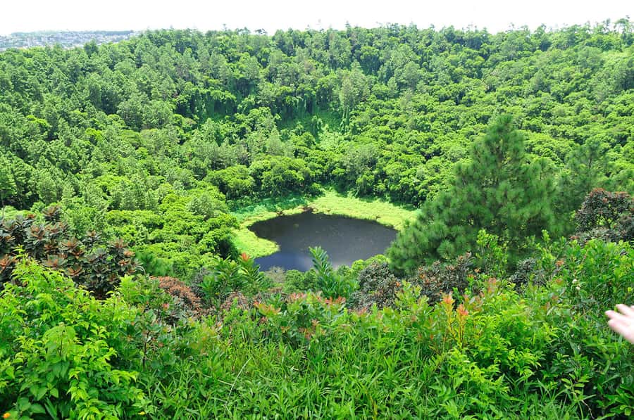 Mauritius: Private Southwest Chamarel Highlights Tour - Trou aux Cerfs, a crater with a city view