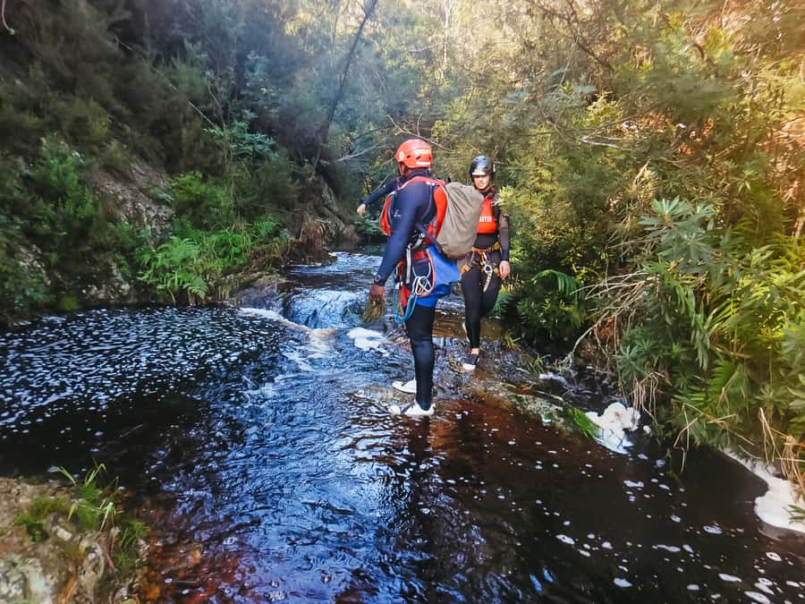 Plettenberg Bay: Canyoning Trip - The Rush waterfall and seasonal zipline