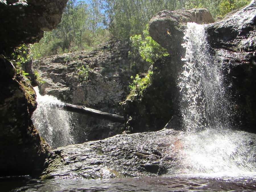 Plettenberg Bay: Canyoning Trip - The 55-metre zipline into the river