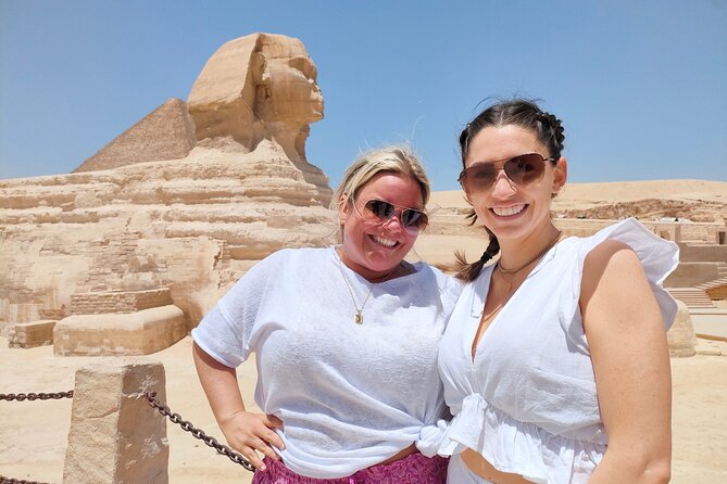 PRIVATE ALL INCLUSIVE Giza Pyramids,Sphinx,Camel&Inside Pyramid - The Great Sphinx up close
