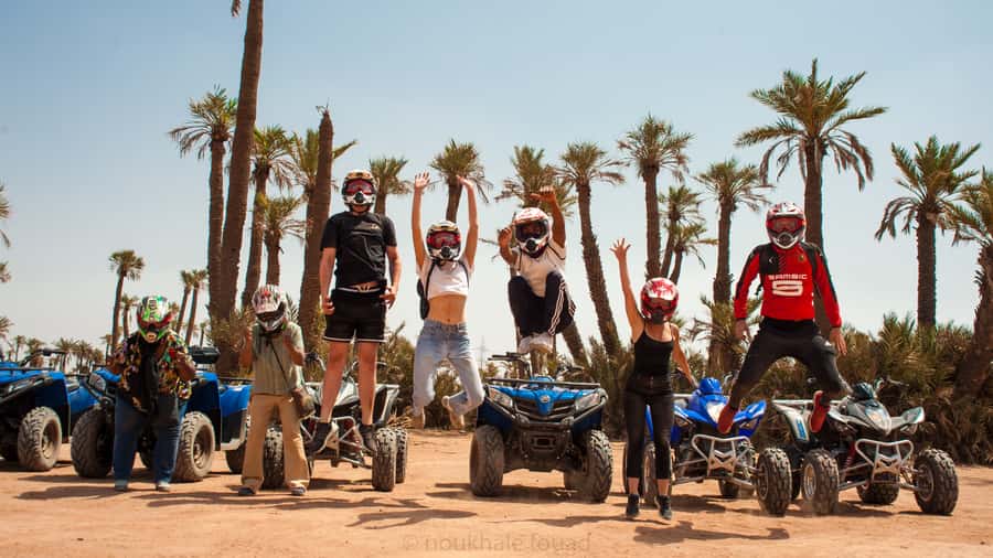 Quad Bike Activity in Marrakech Palmeraie - The midway tea stop and desert shelter