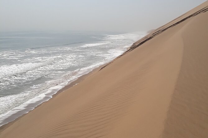 Scenic Sandwich Harbour Tour - The high point: climbing the dunes