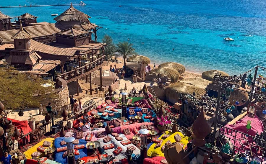 Sharm el Sheikh: Farsha Cafe & Soho Square Night Out Driver - Farsha Cafe before the sunset crowd