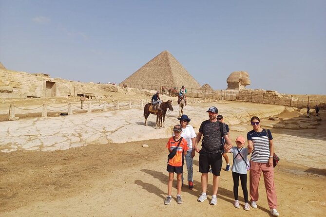The Giza Pyramids, the Great Sphinx, and Local Lunch. - Meeting the Sphinx and entering the Valley Temple