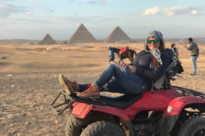 Top Private All Inc-Pyramids,Camel,Quad Bike,Inside Pyramid&Lunch - One hour on an ATV in the desert