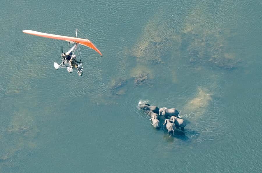 Victoria Falls: Scenic Microlight Flight - Seeing Victoria Falls from an open-air aircraft