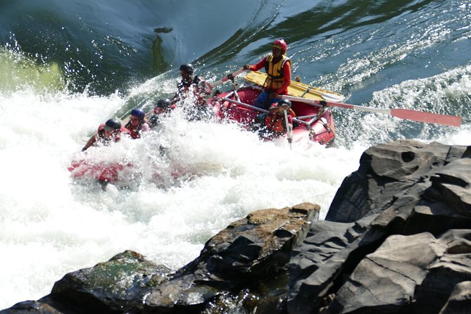 Zambezi River Class IV-V White-Water Rafting from Victoria Falls - The climb back up and the lunch payoff
